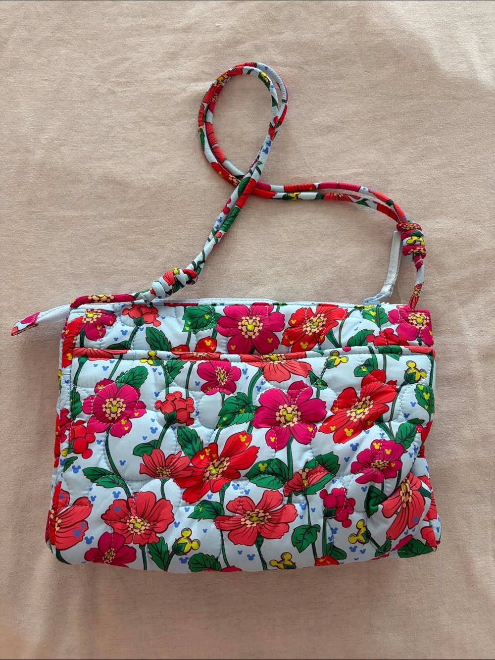 Vera Bradley Disney Floral Quilted Crossbody Bag in Mickey Meadow